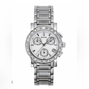 Bulova women’s 96R19 diamond chronograph watch 33mm